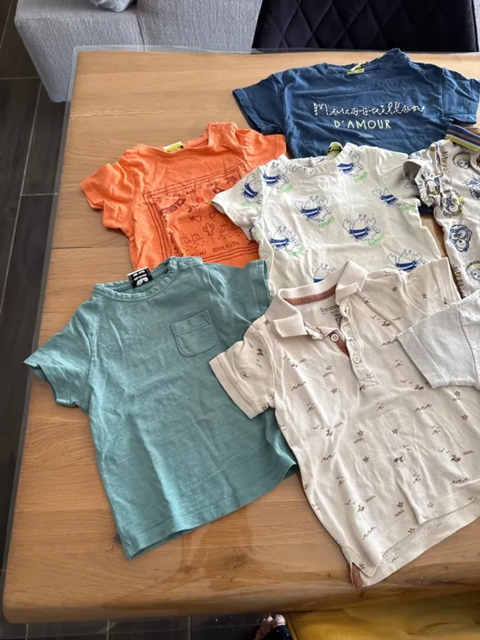 Lot teeshirt bébé garçon 18 mois - photo numéro 2