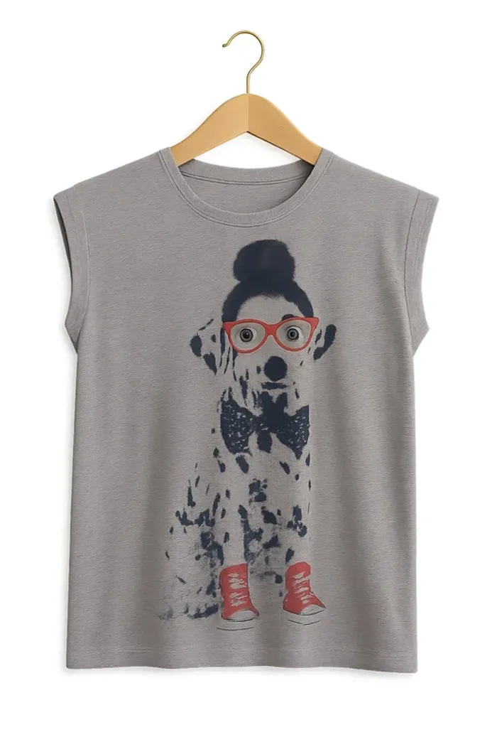 Tee-shirt “Dalmatien stylé” I Love LFM Taille 38 – Fun et tendance pour la rentrée !