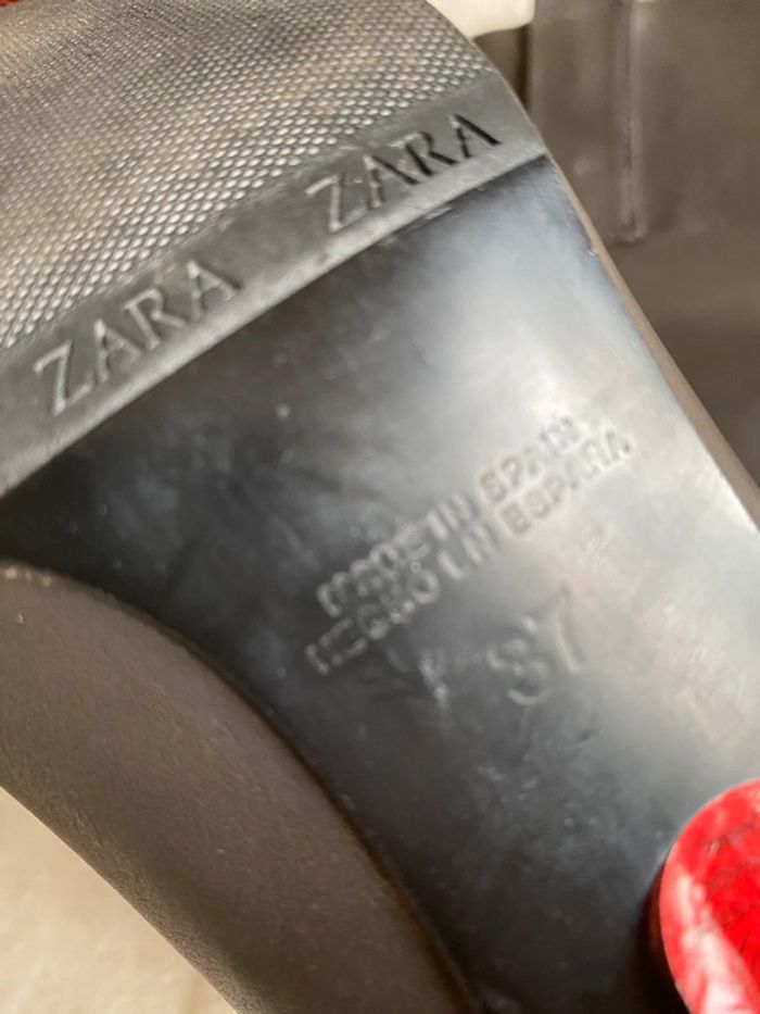 Bottes Zara en cuir grises à talon taille 37 - photo numéro 10