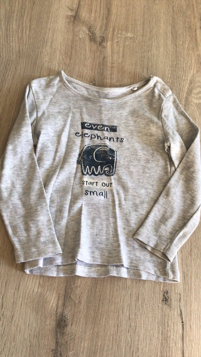 Tee shirt longues manches 12-24 mois