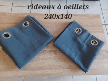 Paire de voilage bleu