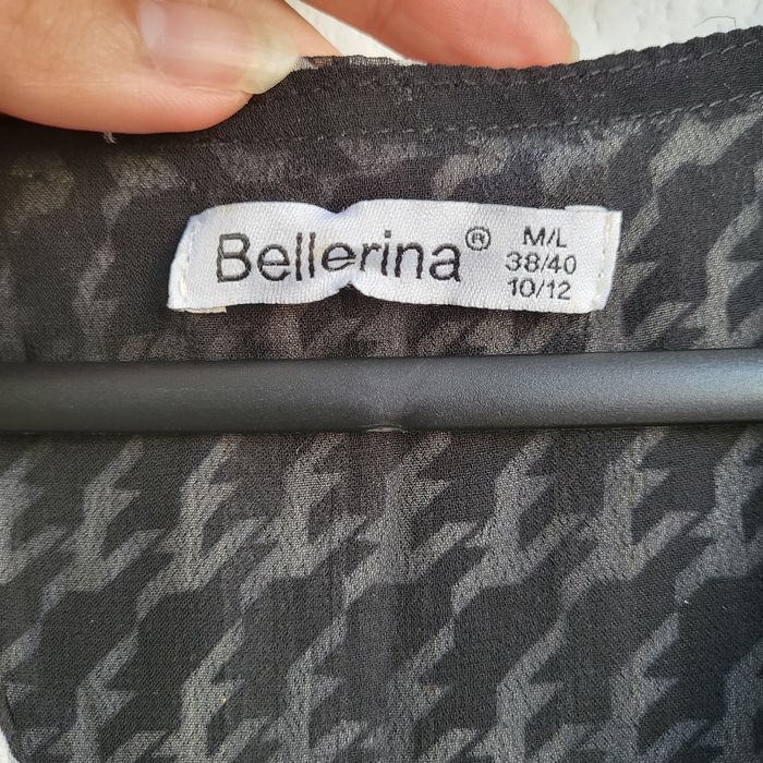 Robe pied-de-poule Bellerina M/L – chic & fluide, noir et blanc - photo numéro 3