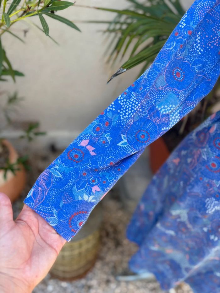 Robe à motif des années 70 - en très bon état - taille 42/XL - photo numéro 2