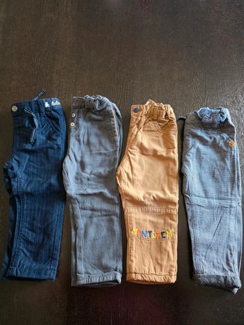 Lot de 4 pantalons doublés en 24 mois
