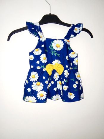 Debardeur bleu motif pâquerettes - Taille 18-24 Mois - Shein