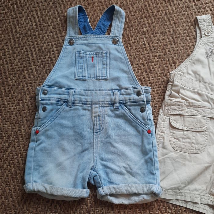Lot de 2 shorts salopettes 12/18 mois 81 cm - photo numéro 3