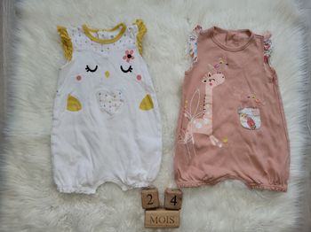 Lot combishort petit beguin 24m