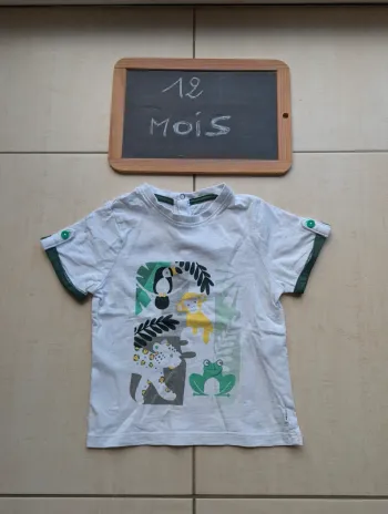 Tee-shirt manches courtes obaibi 12 mois