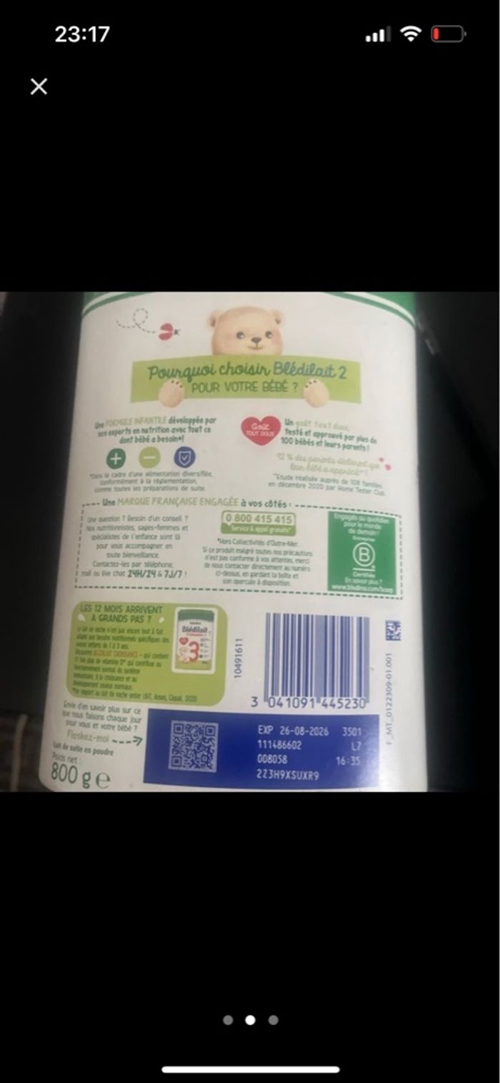 2 boites bledilait 2ème âge - photo numéro 2