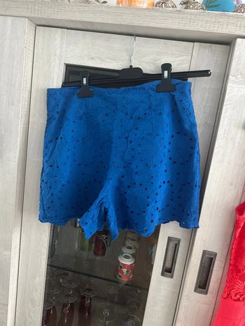 Short slim bleu taille 40