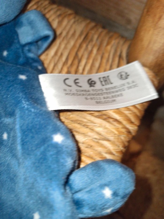 Doudou lapin bleu étoiles Simba toys tbe - photo numéro 3