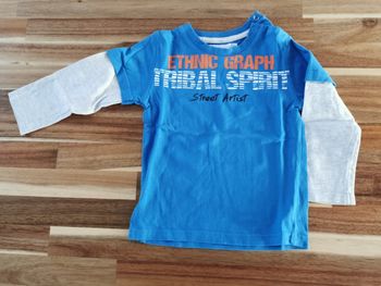 Tee shirt bleu gris Gemo