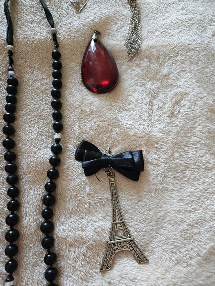 Lot de colliers longs et pendentifs fantaisie y2k - photo numéro 5