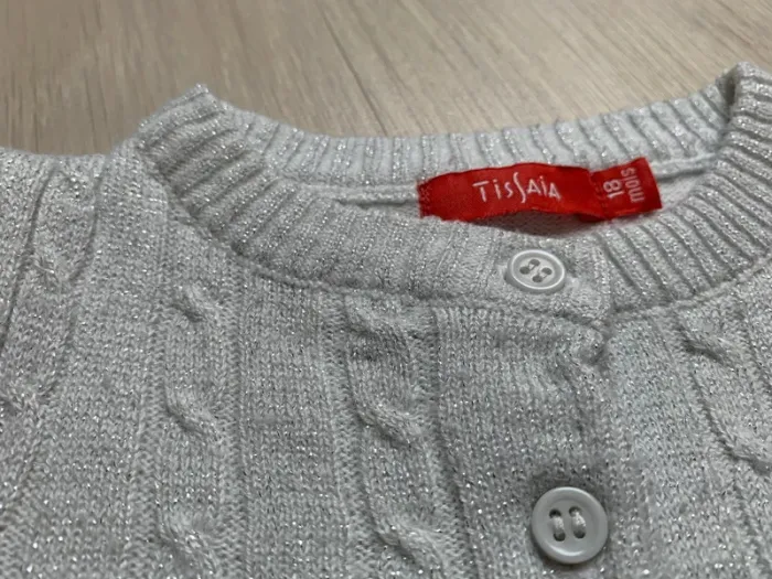 Gillet gris 18 mois Tissaia - photo numéro 2