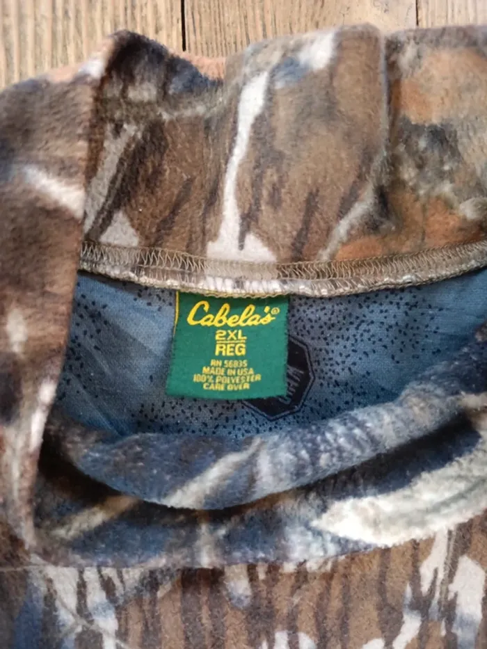 Sweat Cabelas wind stopper camo Realtree XXL - photo numéro 8