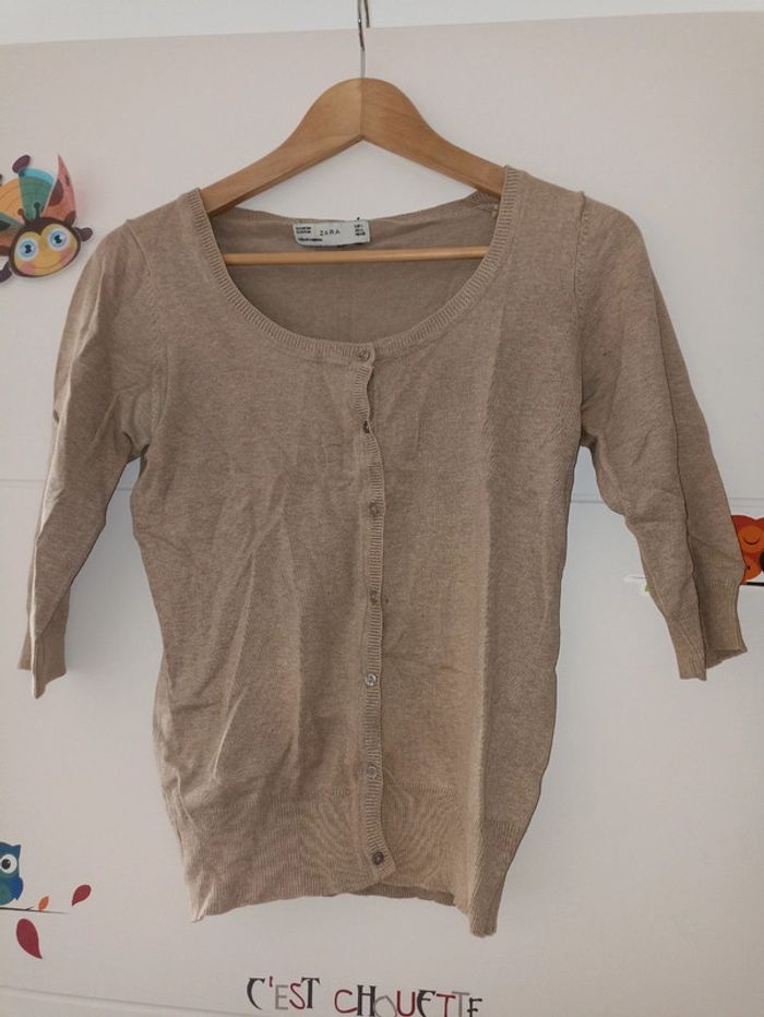 Haut gilet Zara taille L manches 3/4 - photo numéro 1