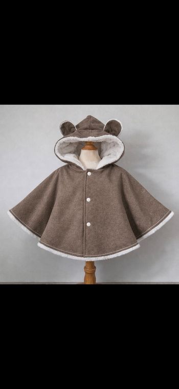 Poncho marron chiné