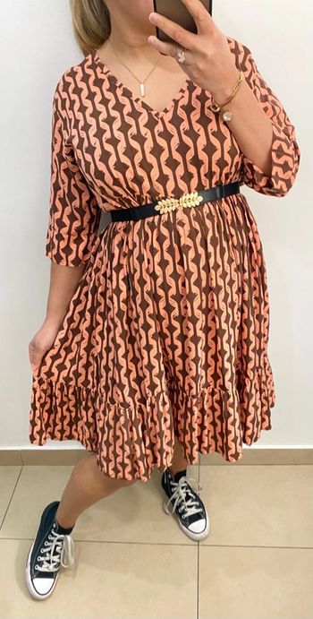 Superbe Robe Fluide Imprimée Taille Unique