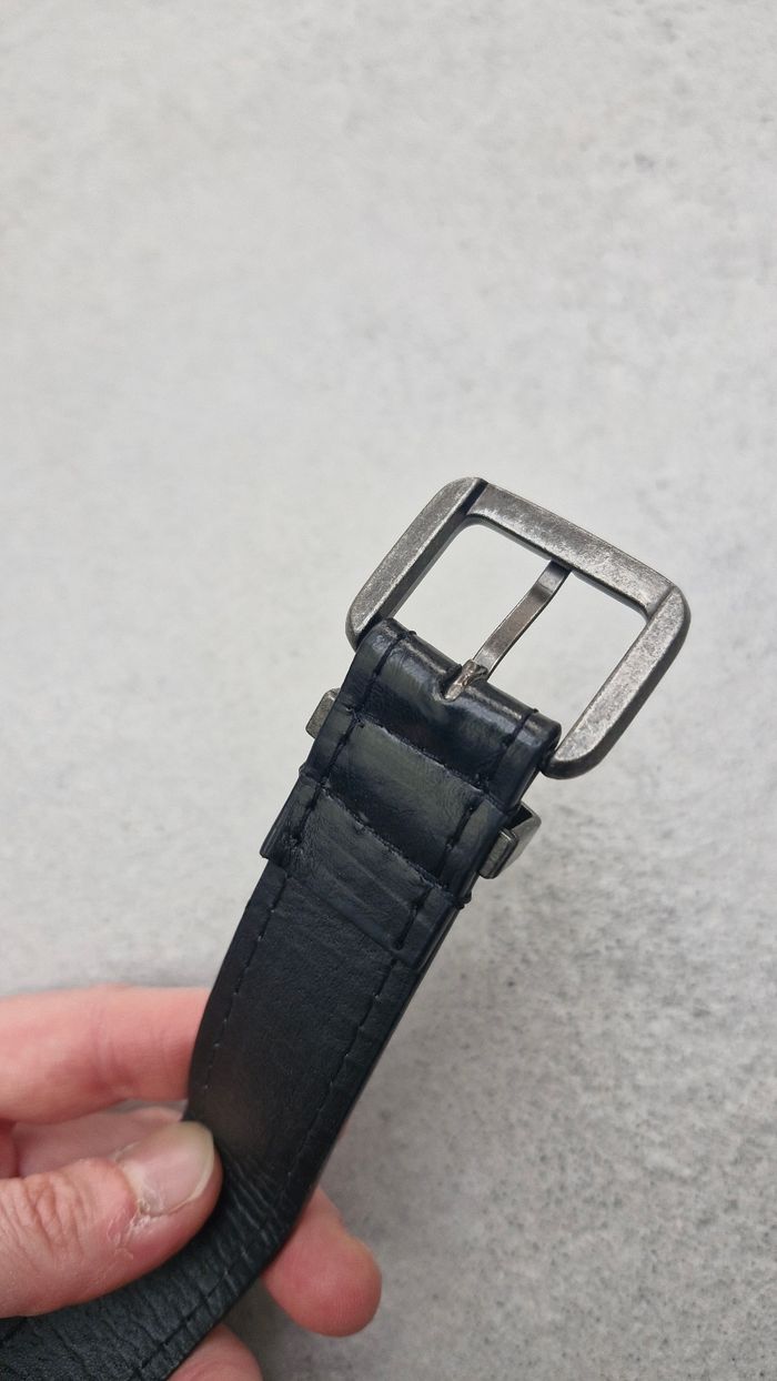 Ceinture synthétique noire pour homme - photo numéro 4