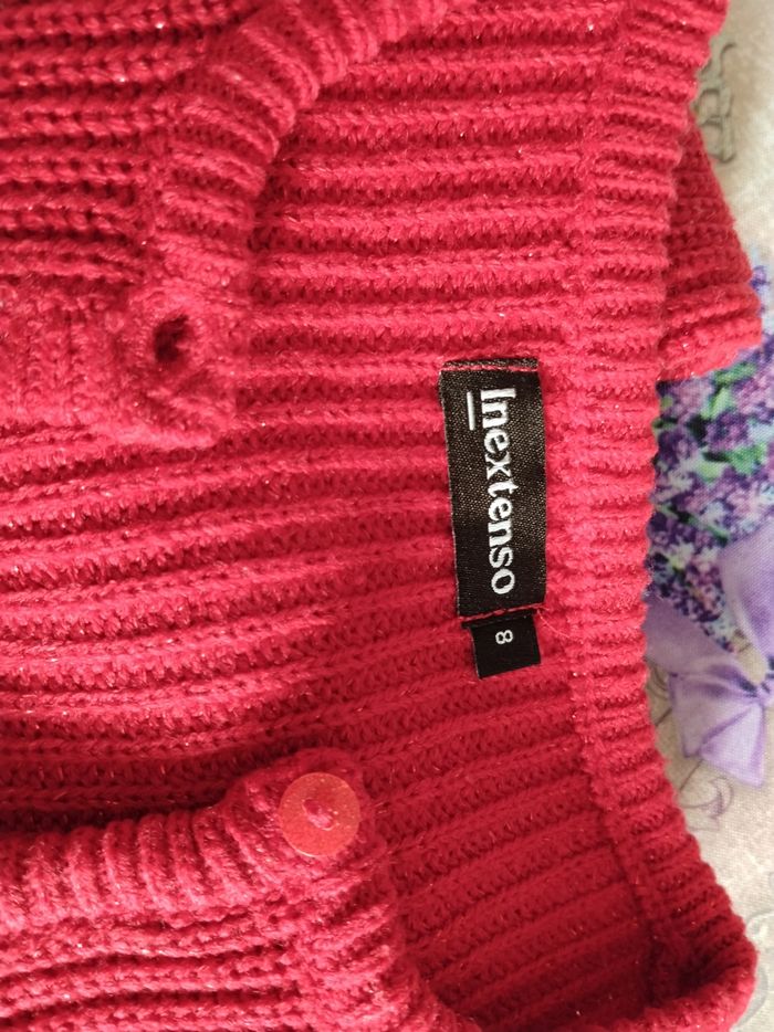 Cardigan rouge fête de - photo numéro 5