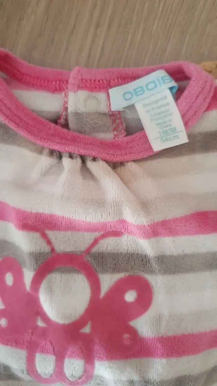 Lot 3 pyjamas bebe fille 1 mois - photo numéro 2