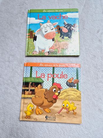 Lot de 2 livres la vache et la poule éditions atlas