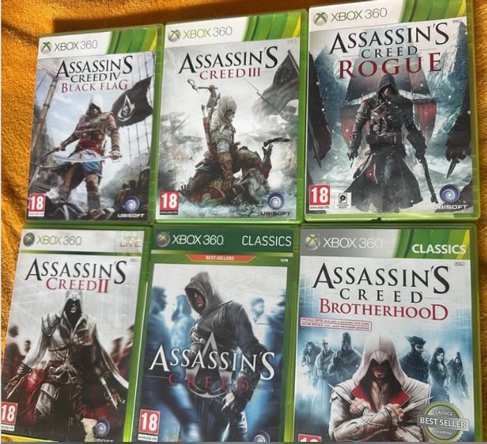 Lot complète de 6 épisodes de jeux XBox 360 Assassin's Creed avec notices - photo numéro 2