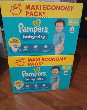 [-30% code HAMAC30] 160 couches Pampers baby dry taille 6