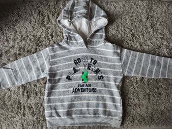 Sweat à capuche imprimé rayures taille 4 ans