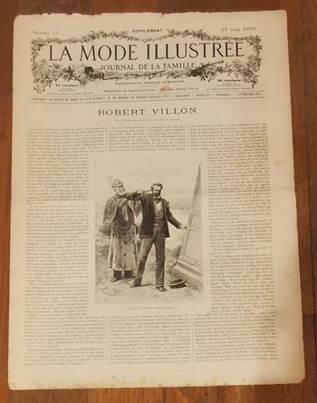 Journal la mode illustrée supplément 31 mars 1895 N°13 vintage
