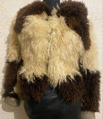 Veste vintage 70 afghan poil de mouton 34