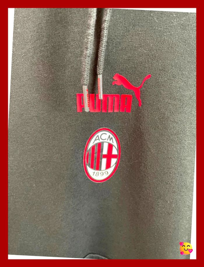 🧥 Sweat à capuche Puma AC Milan – Taille M – Noir – Homme - photo numéro 3