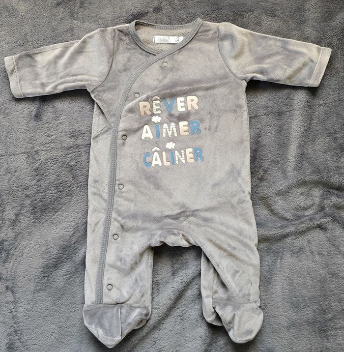 Pyjama bébé en velour - photo numéro 2