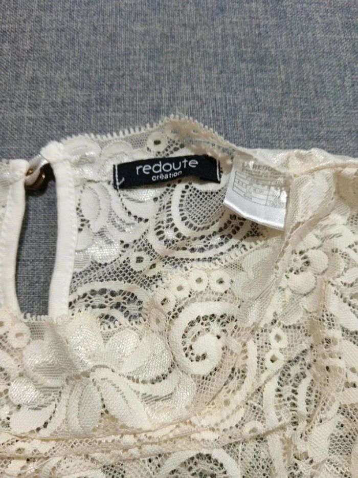 C50 blouse blanc La redoute 34/36 - photo numéro 3