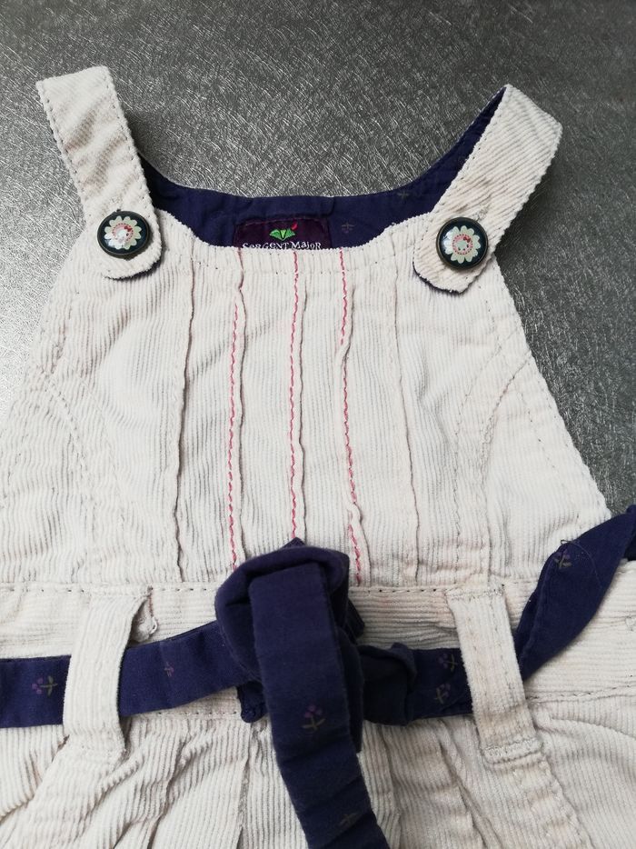 Robe velours crème 3 mois fille Sergent Major - photo numéro 3