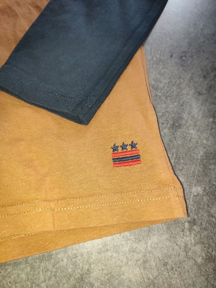 sous pull marron et bleu foncé - photo numéro 2