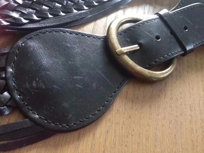 Ceinture tressée noire - photo numéro 2