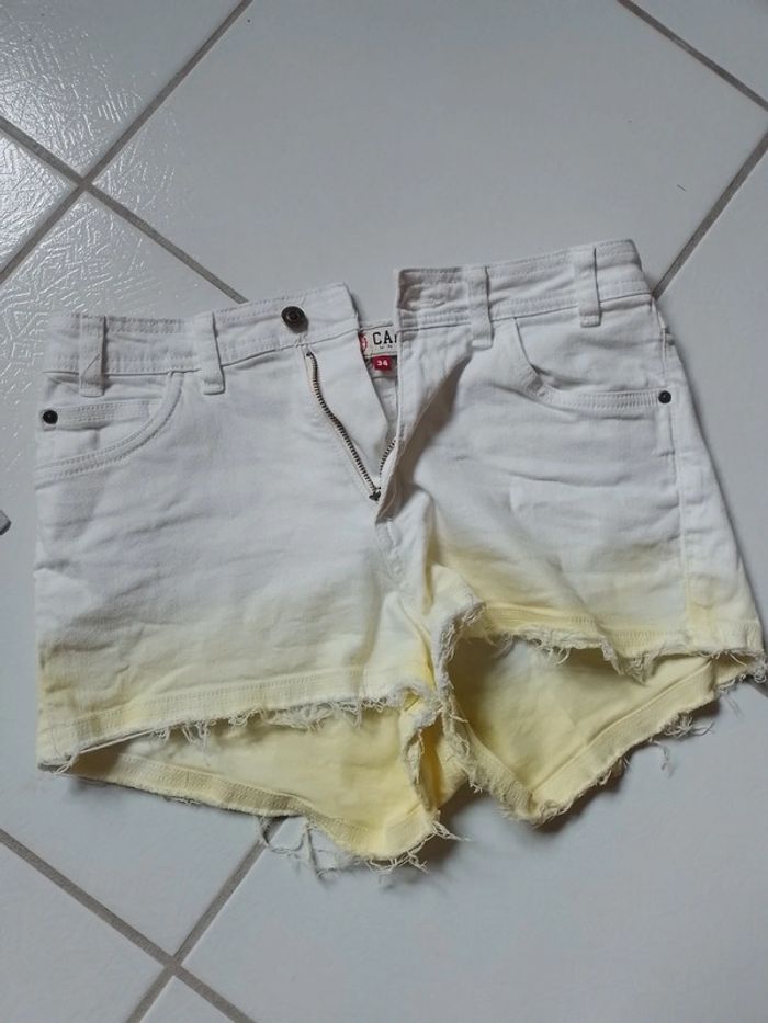 Short femme jaune et blanc Camps United - photo numéro 9