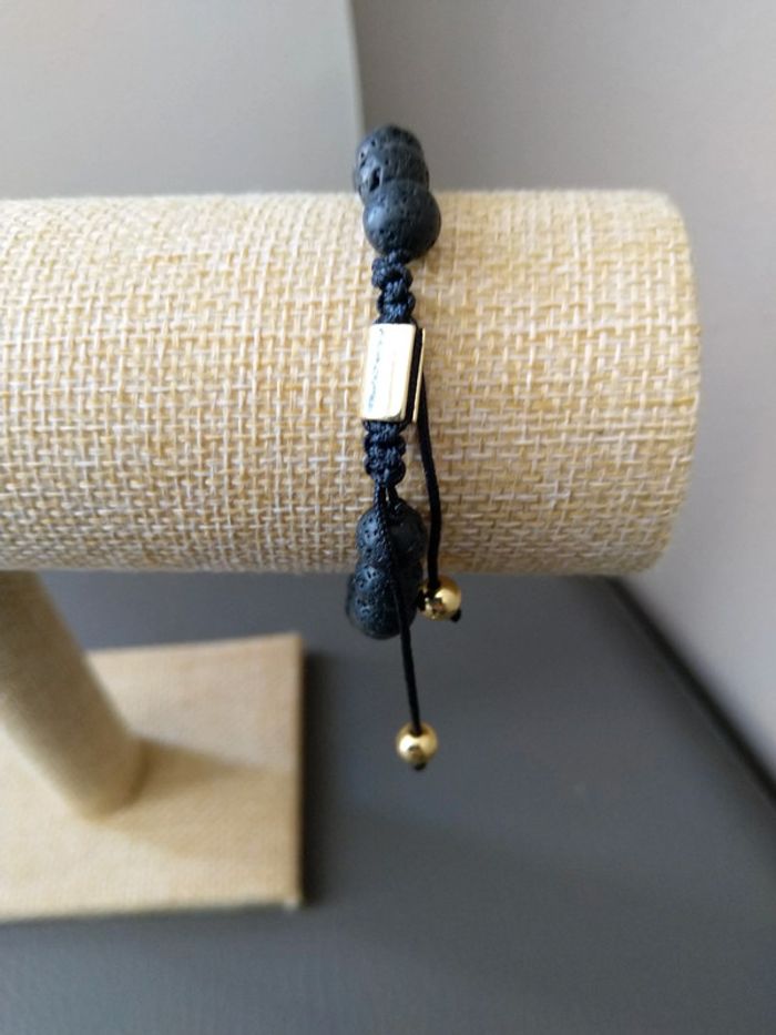 Bracelet perles de lave - photo numéro 3