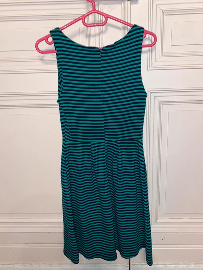 Robe rayée vert et bleu - photo numéro 2