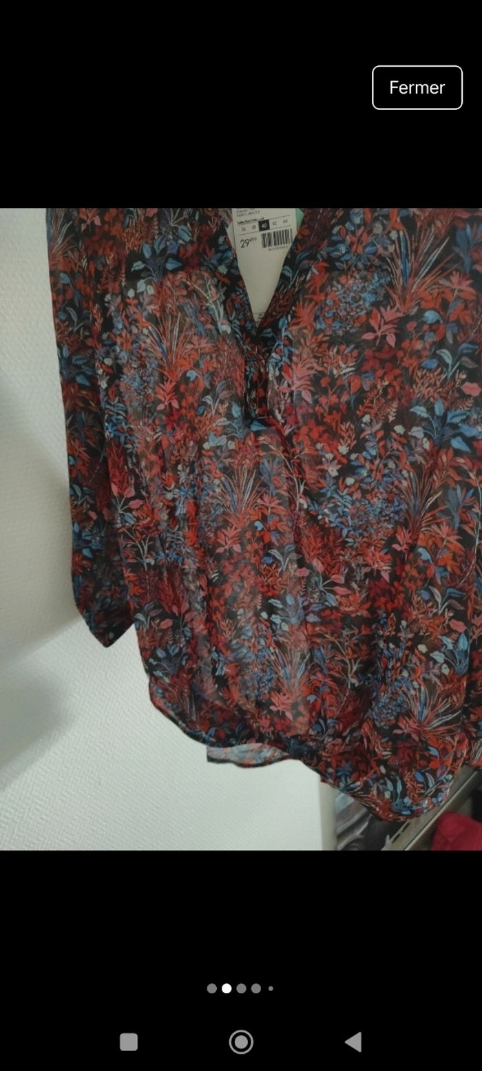 Blouse en voile imprimée Cache Cache taille 38 - photo numéro 2