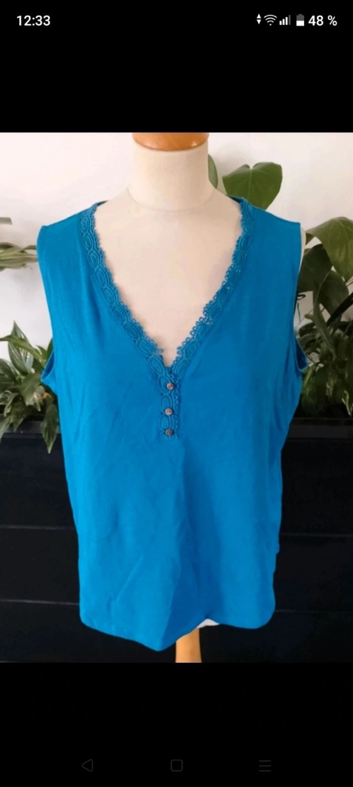 Débardeur bleu Grain de Malice