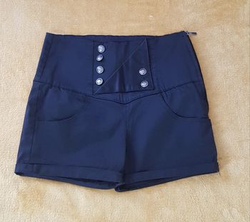 Short femme satiné taille très haute