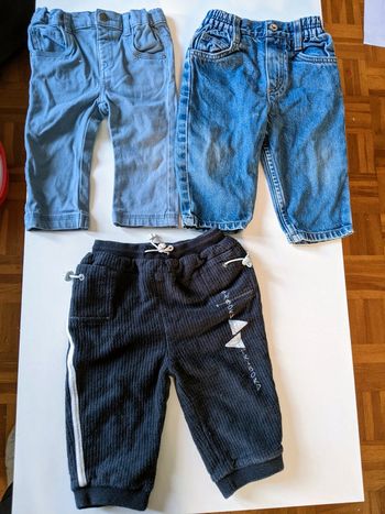 Lot de 3 pantalons bleu Marks and Spencer 12 mois 74 cm