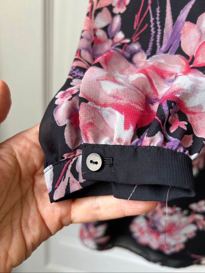 robe/tunique fleurie, motifs floraux roses taille 36 - photo numéro 4