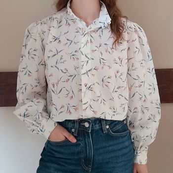 Chemise fleurie col officier Paris Station