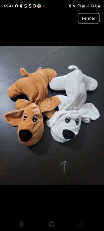 Lot peluche chien