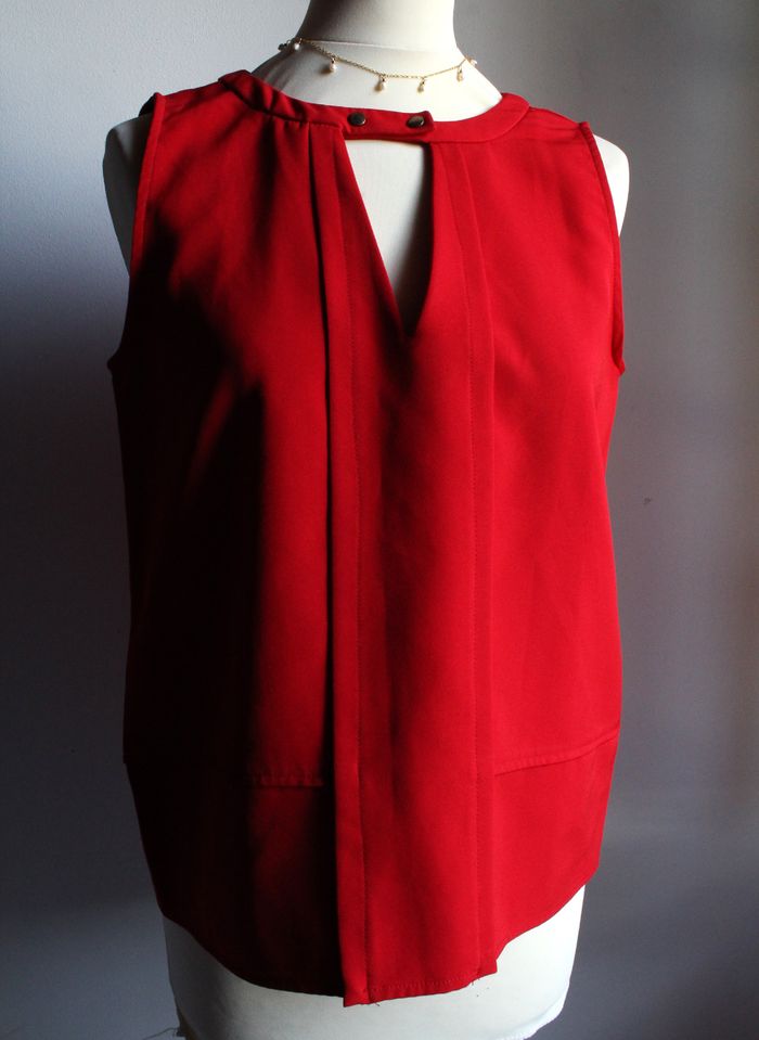 Blouse sans manches rouge Zara - photo numéro 4