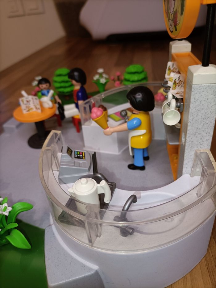 Playmobil café glacier avec 3 personnages et nombreux accessoires - complet - set n°4134 - photo numéro 8