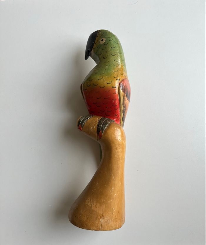 Perroquet décoratif bois léger 30 cm